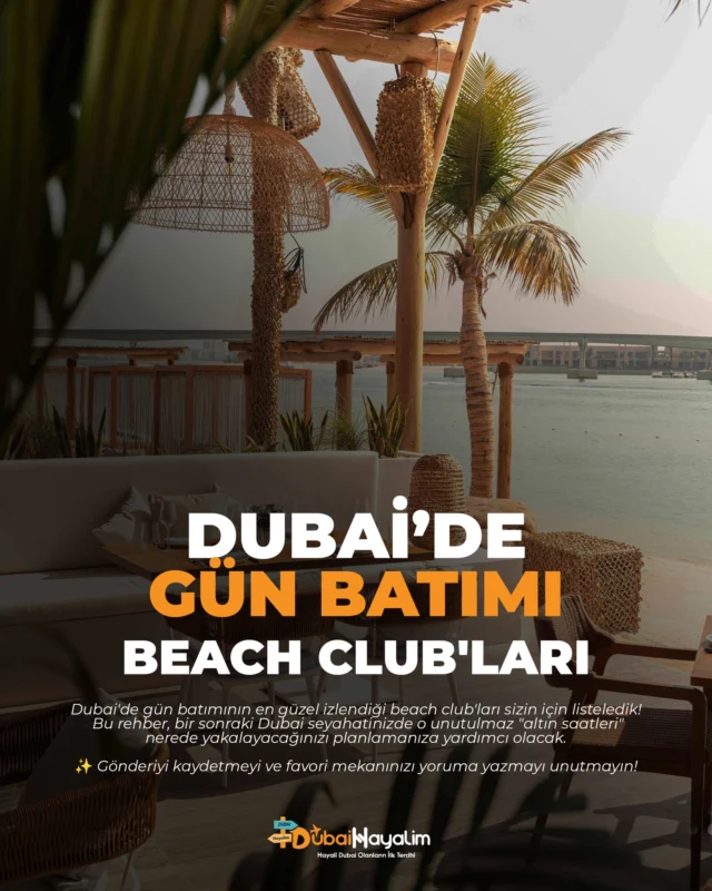 Dubai'nin en iyi gün batımı noktaları tek bir gönderide! 🔥

Kaydır 👉 Keşfet 👉 Kaydet!
Bir sonraki Dubai tatiliniz için en iyi beach club'ları seçtik. Hangisi sizin favoriniz?

🎁 EKSTRA İPUCU: Daha fazlası için son sayfaya bakın ve yoruma "+" atın, size özel indirimleri ve yeni mekanları kaçırmayın!

#Dubai #Günbatımı #BeachClub #DubaiRehberi #Seyahat